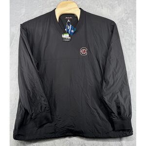 VTG Antigua South Carolina Gamecocks Polyester V-Neck Jacket Black Men's 2XL NWT